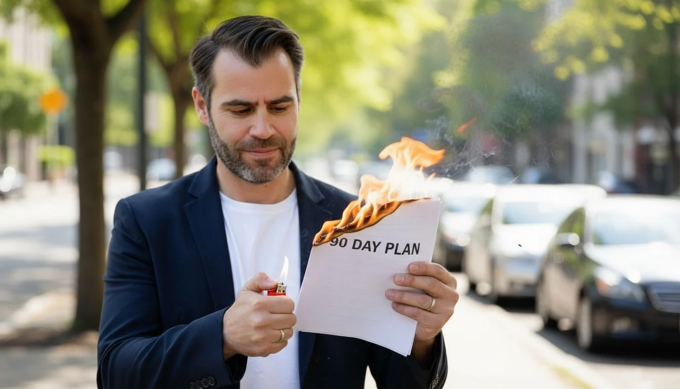 The first 90 days as CMO: what I actually did vs what I said I'd do