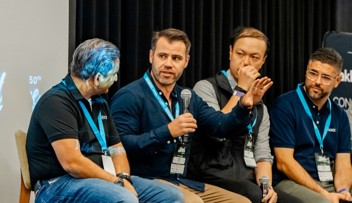 Dom O'Brien on a panel